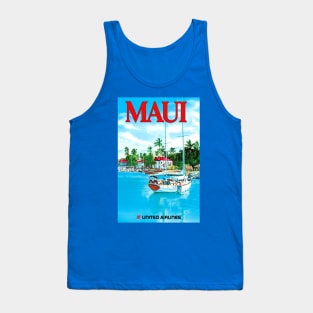 Vintage Travel Poster - Maui Hawaii Tank Top